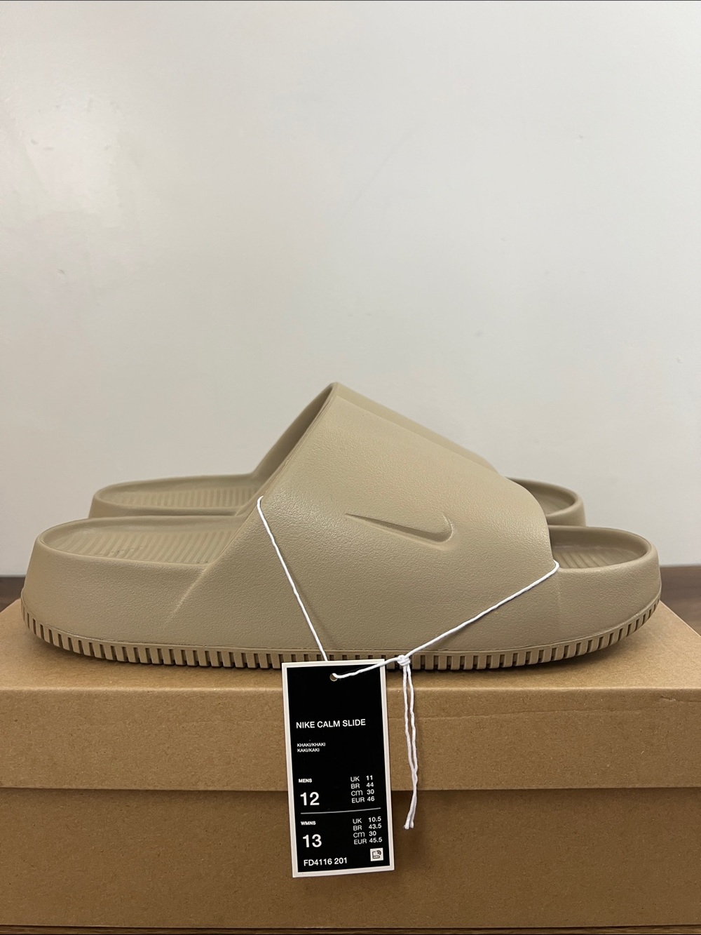 Nike Calm Slide Men’s Size 12 Beige FD4116-201 - Picture 3 of 10